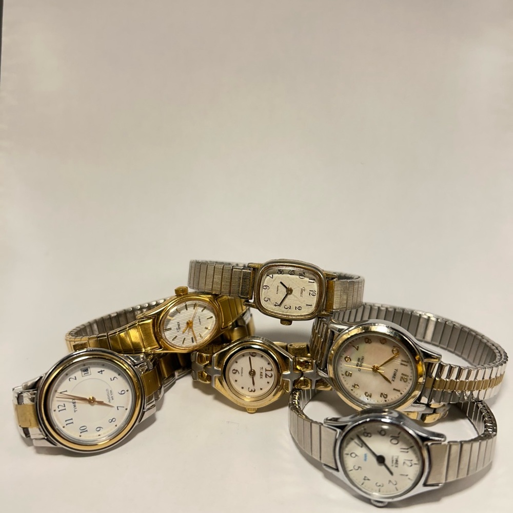 Gold and Silver Women’s Vintage TIMEX Watches